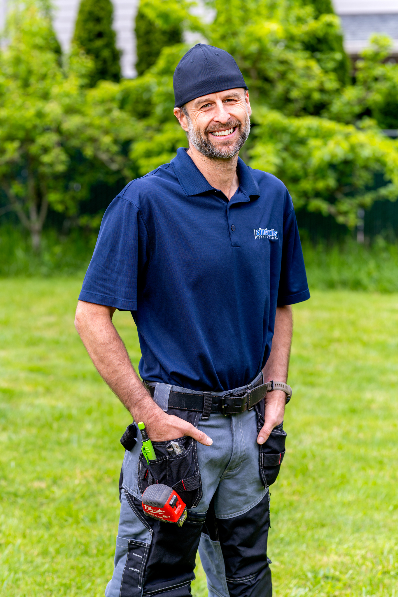 Josh Farrand on the job site with tools — Eight Inch Nails Construction Portland
