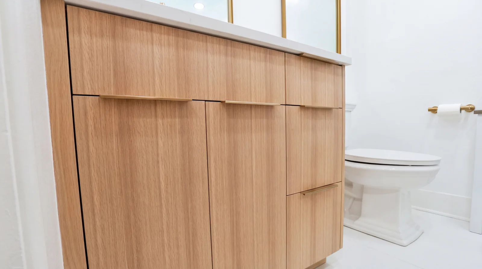 Guest bathroom rebuilt during the whole-home remodel